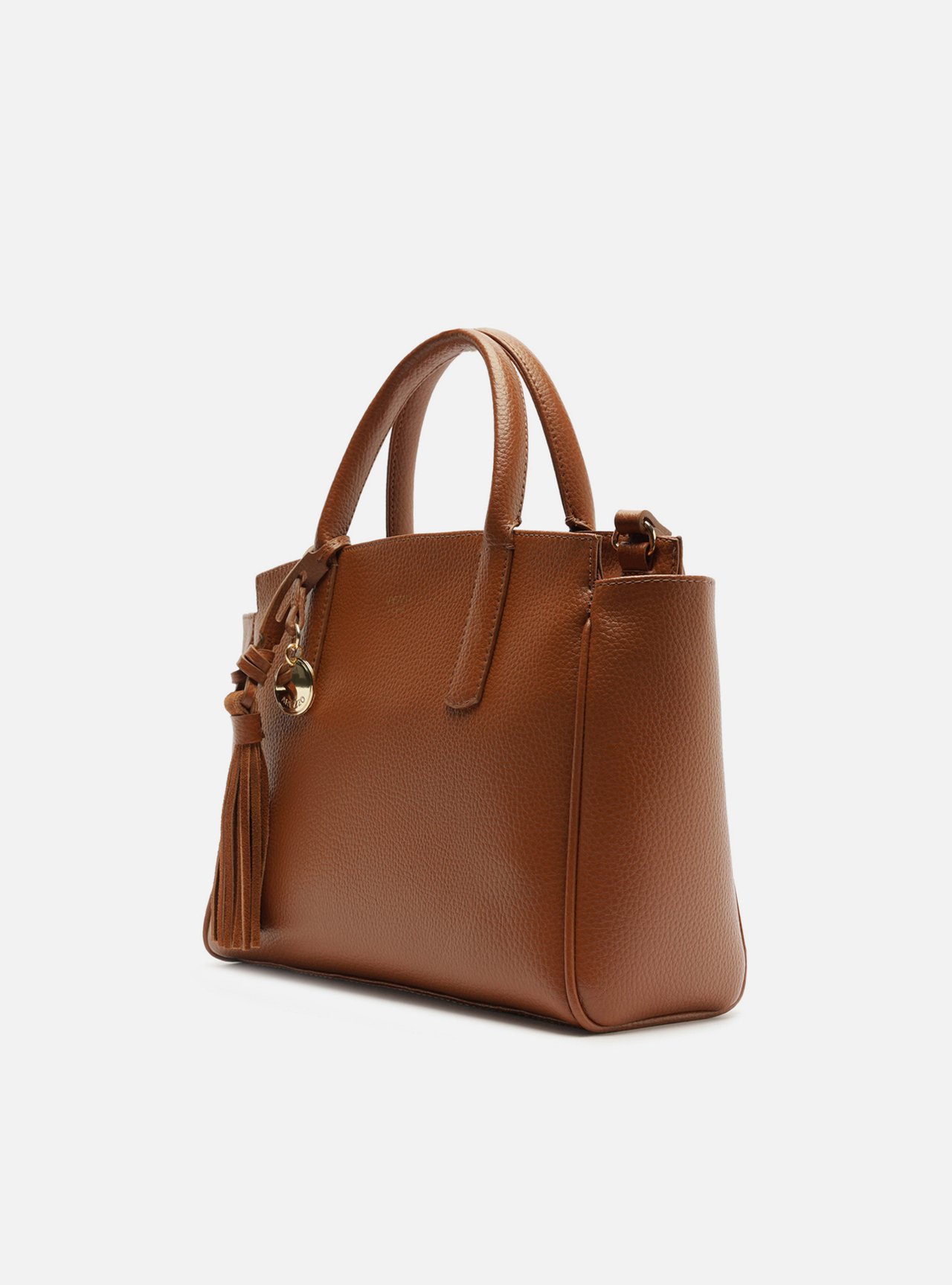 Bolsa Tote Marrom Textura Grande Charms — foto 2