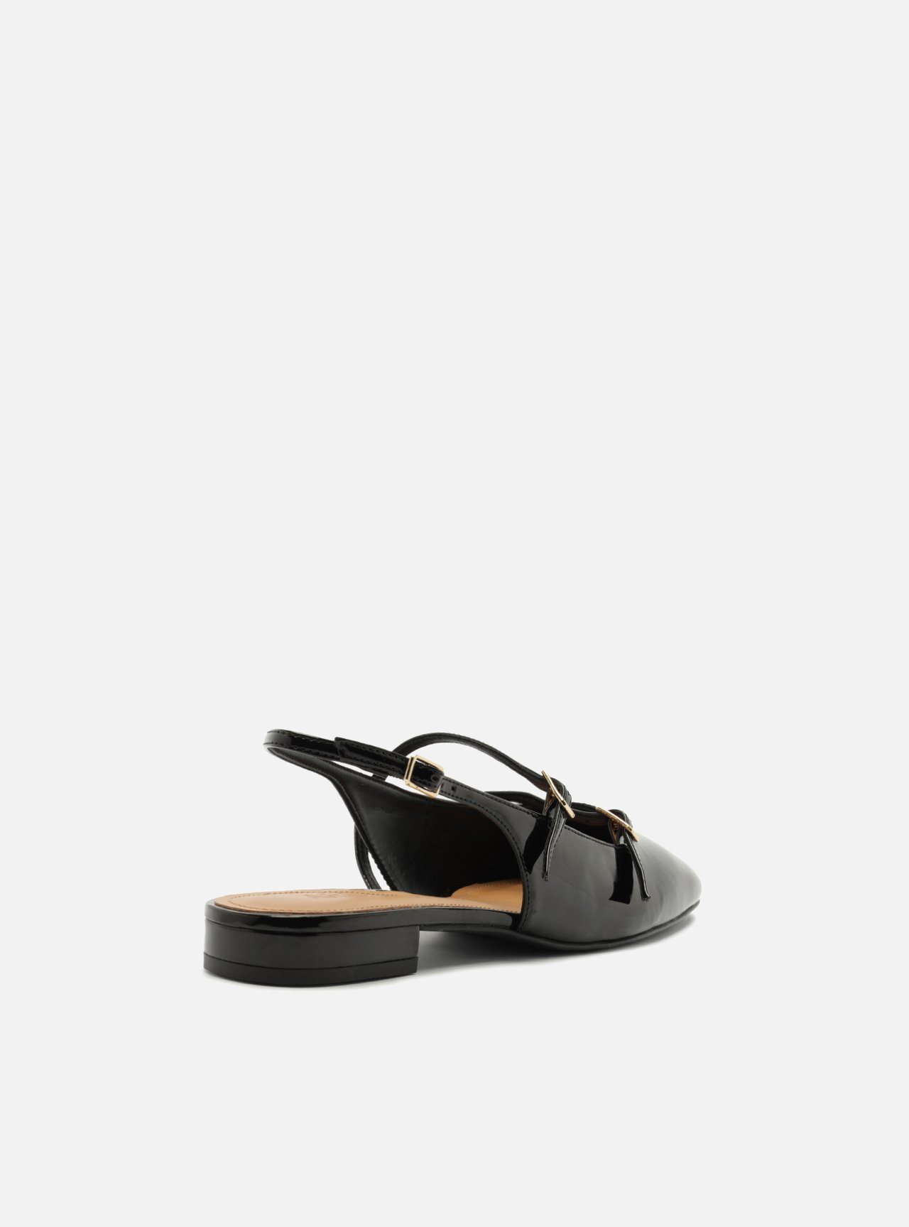 Sapatilha Preta Verniz Tiras Slingback — foto 3