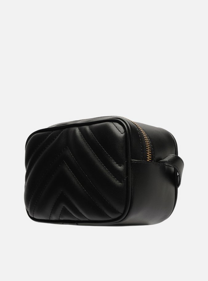Bolsa Tiracolo Preta Matelassê Verona Média