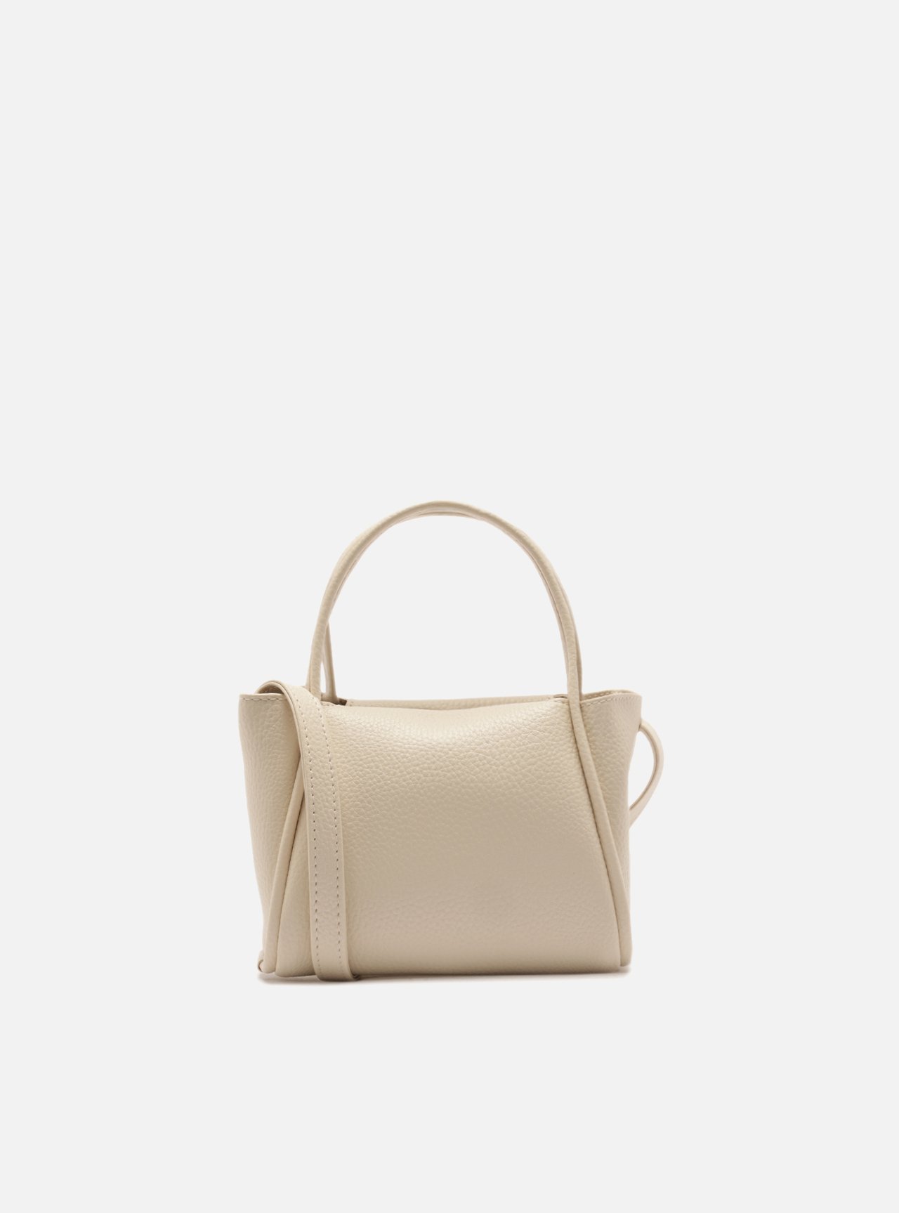 Bolsa Tote Off White Pequena Granulada — foto 3