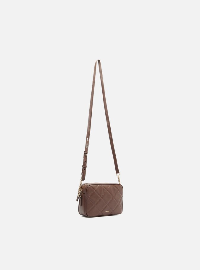 Bolsa Tiracolo Marrom Couro Matelassê Pequena