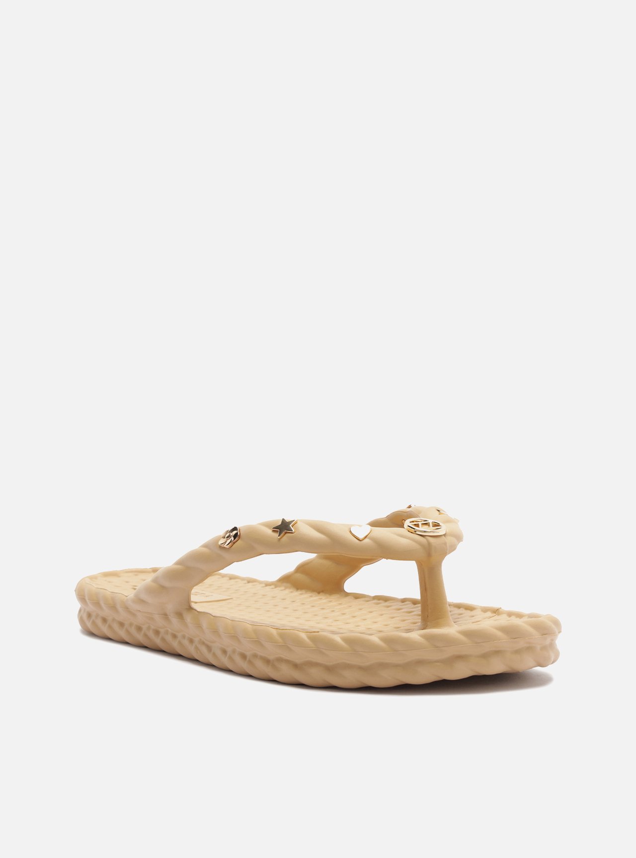 Chinelo de Dedo Nude Plataforma Metais Brizza — foto 2