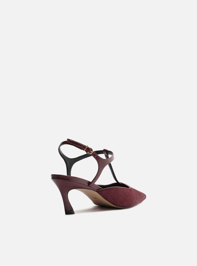 Scarpin Vermelho Pelo Salto Kitten Aberto Telma