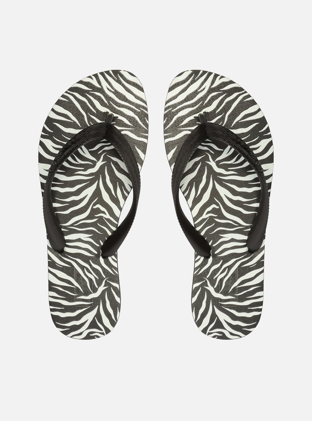 Chinelo de Dedo Animal Print Tiras Preto — foto 1