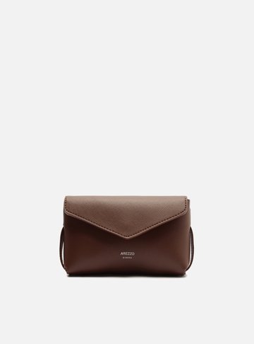 Arezzo — Bolsa Tiracolo Marrom Chocolate Pequena Envelope