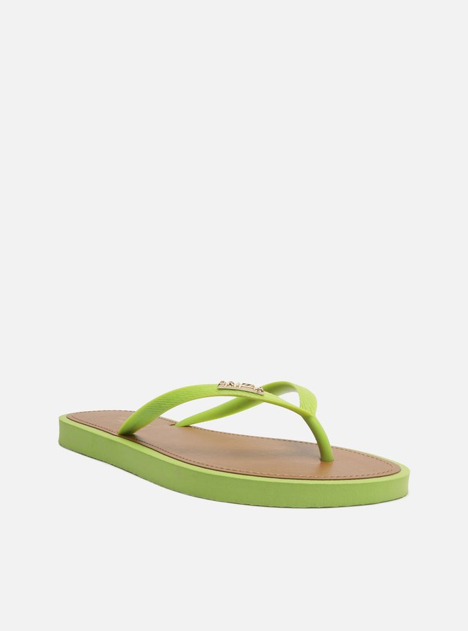 Chinelo de Dedo Tiras Verde Palmilha