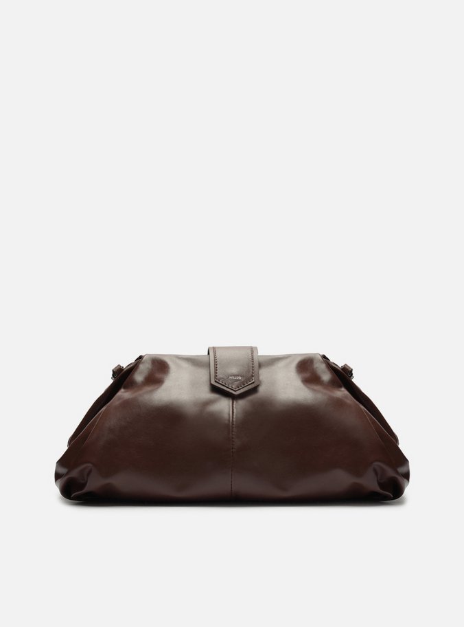 Bolsa Tiracolo Marrom Couro Grande Livia