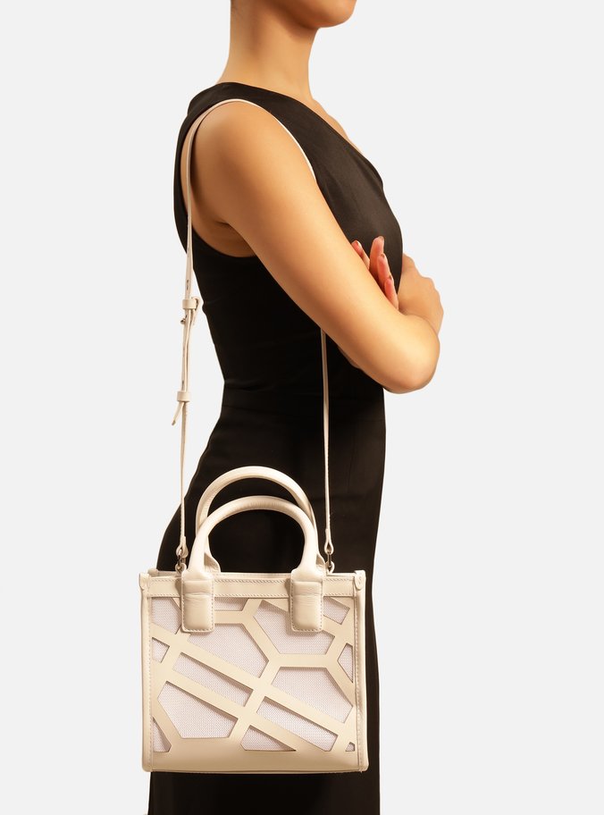 Bolsa Tote Branca Liz Média Monograma