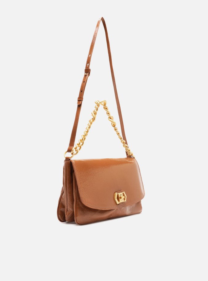 Bolsa Tiracolo Marrom Couro Amélia Grande
