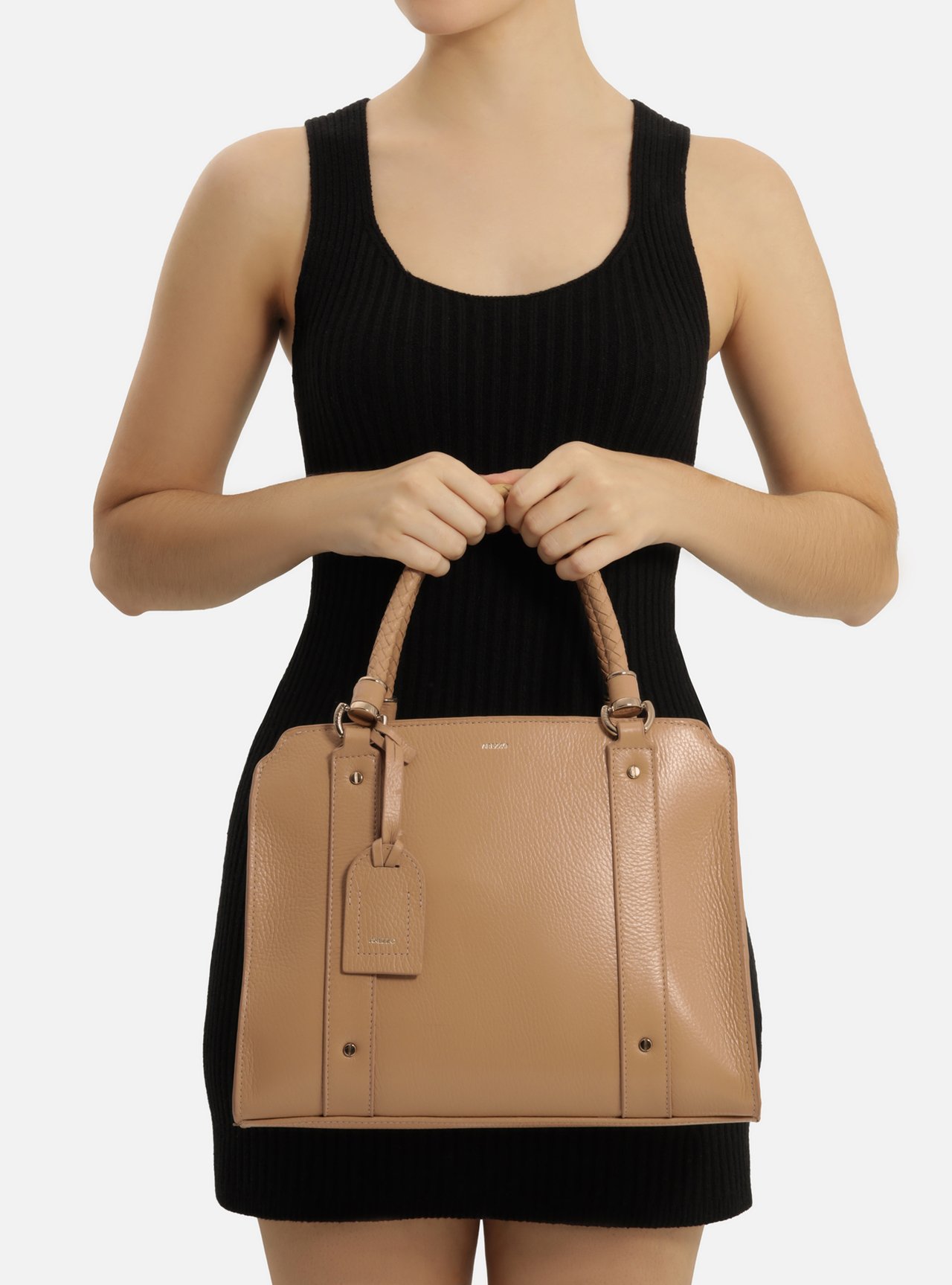 Bolsa Tote Bege Couro Piazza Grande — foto 6
