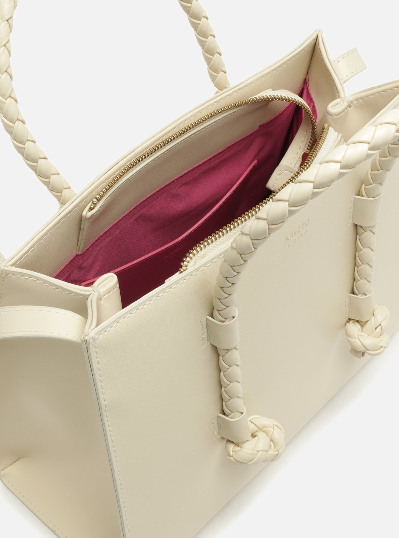 Bolsa Tote Branca Grande Alças Corda — foto 4