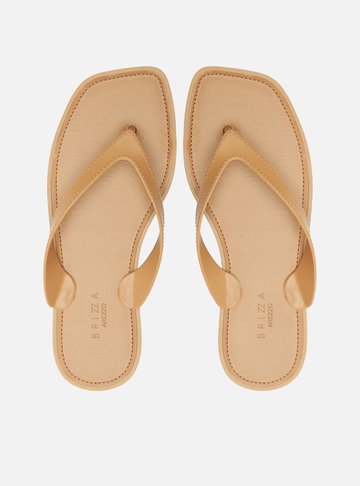 Chinelo de Dedo Marrom Tira V Brizza