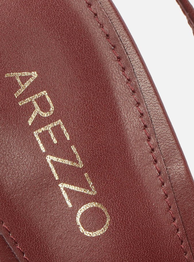 Scarpin Vermelho Couro Bloco Slingback Laço