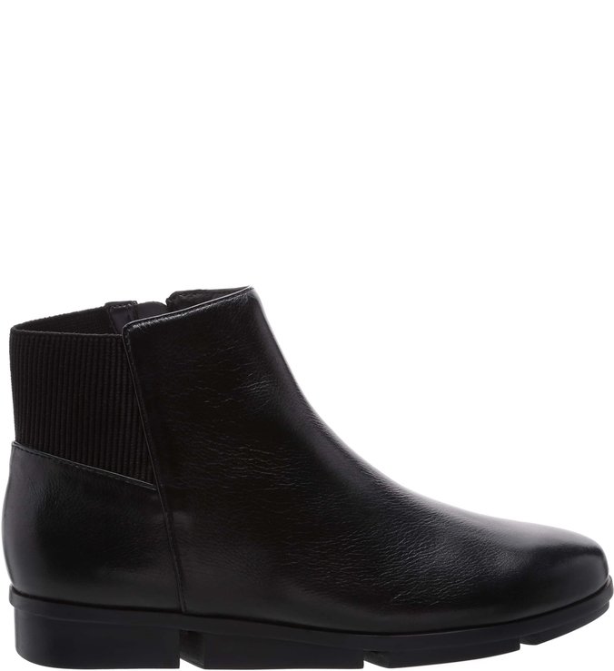 Bota Cano Curto Soft Burned Elástico Preta