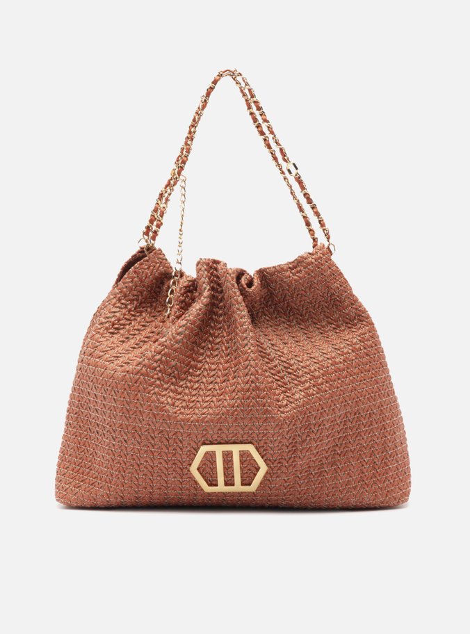 Bolsa Hobo Vermelha Trama Esther Grande