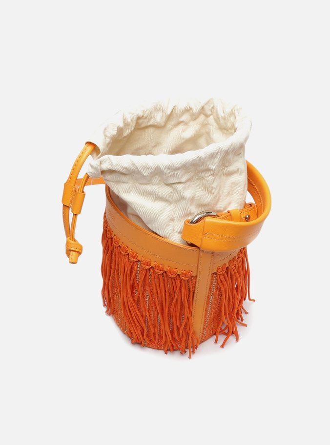 Bolsa Bucket Laranja Franjas Luci Média