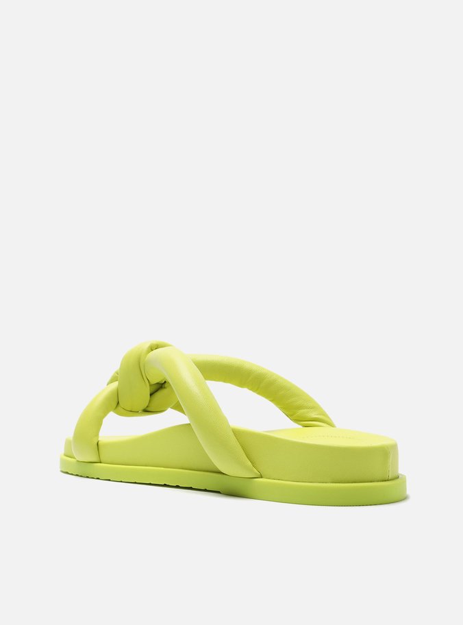 Papete Verde Rasteira Tiras Pillow