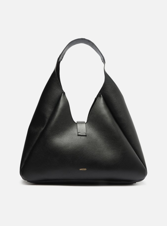 Bolsa Hobo Preta Couro Kopenhagen Grande