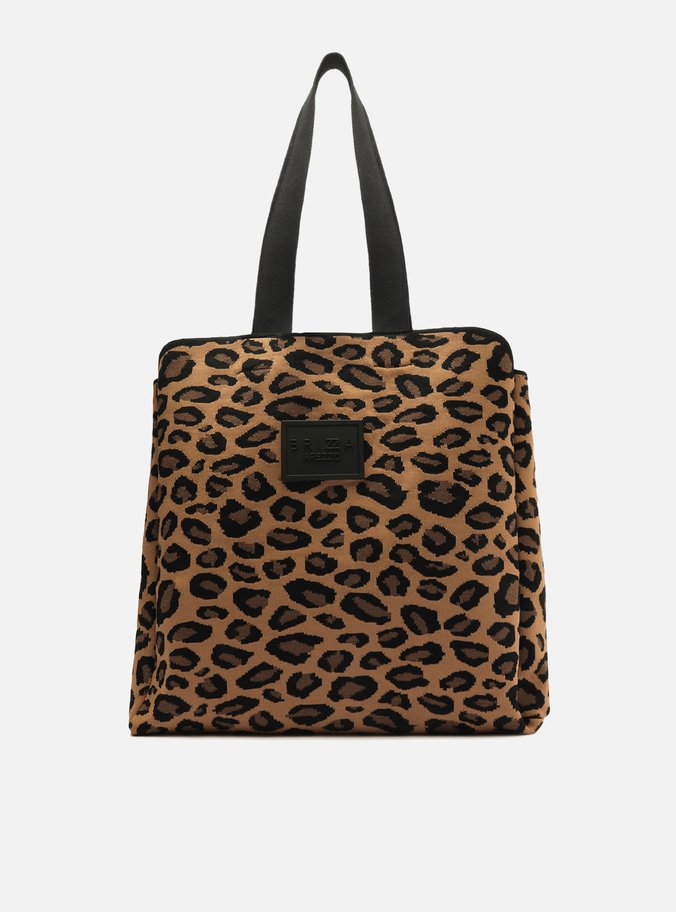 Bolsa Shopping Animal Print Crochê Mônaco Grande