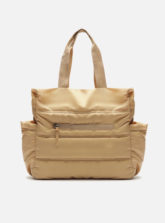 Bolsa Shopping Bege Nylon Gigi Sporty Grande