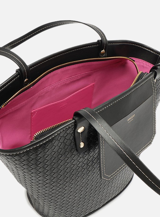 Bolsa Shopping Preta Tressê Grande Bolso Frontal