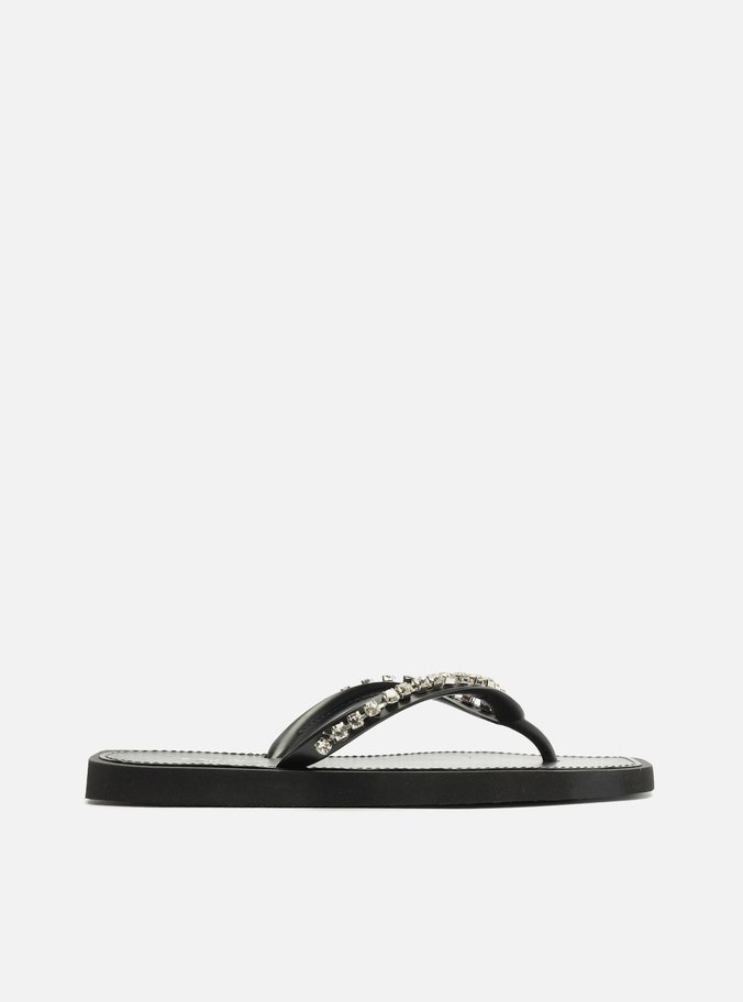 Chinelo de Dedo Preto Pedrarias Square Brizza