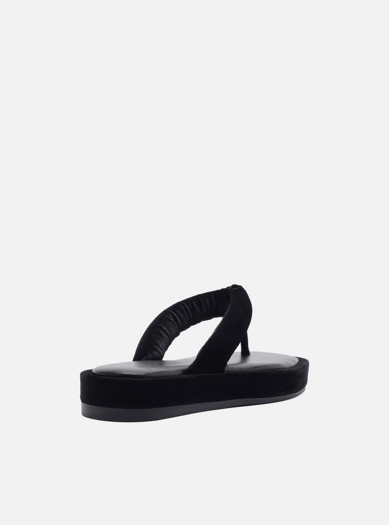 Sandália Preta Salto Flatform Tiras — foto 3