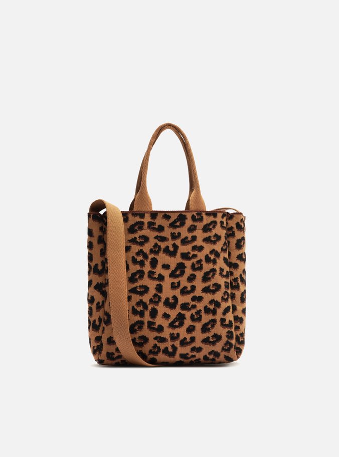 Bolsa Shopping Animal Print Crochê Mônaco Pequena
