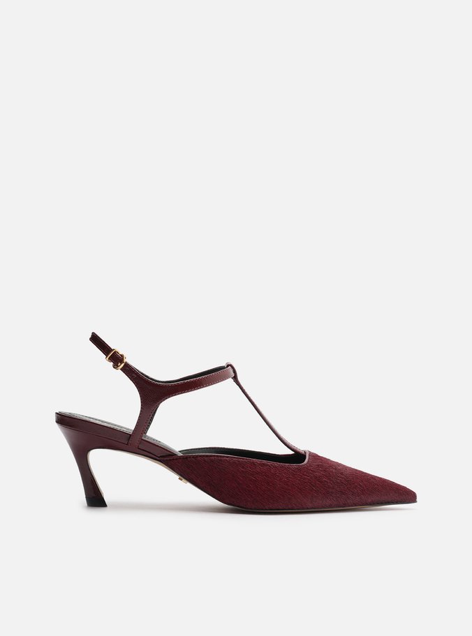 Scarpin Vermelho Pelo Salto Kitten Aberto Telma