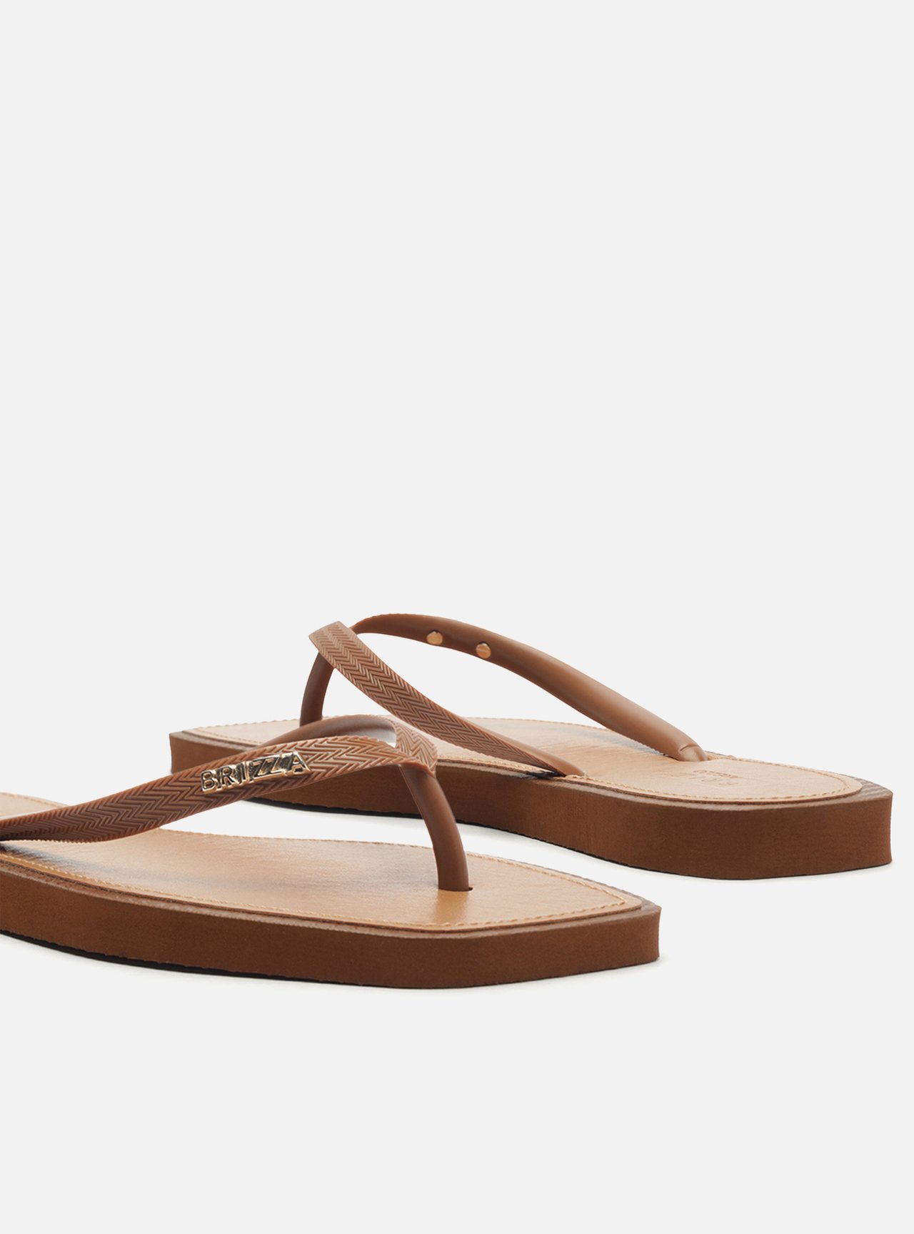Chinelo de Dedo Marrom Recouro Square Brizza — foto 4