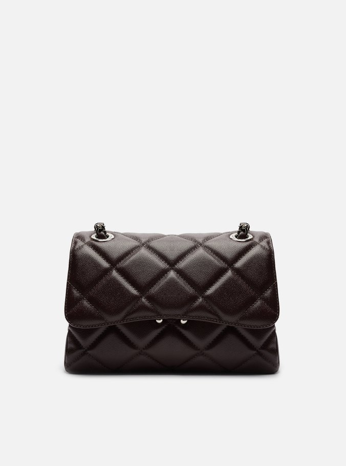 Bolsa Tiracolo Marrom Escura Couro Mizz Média