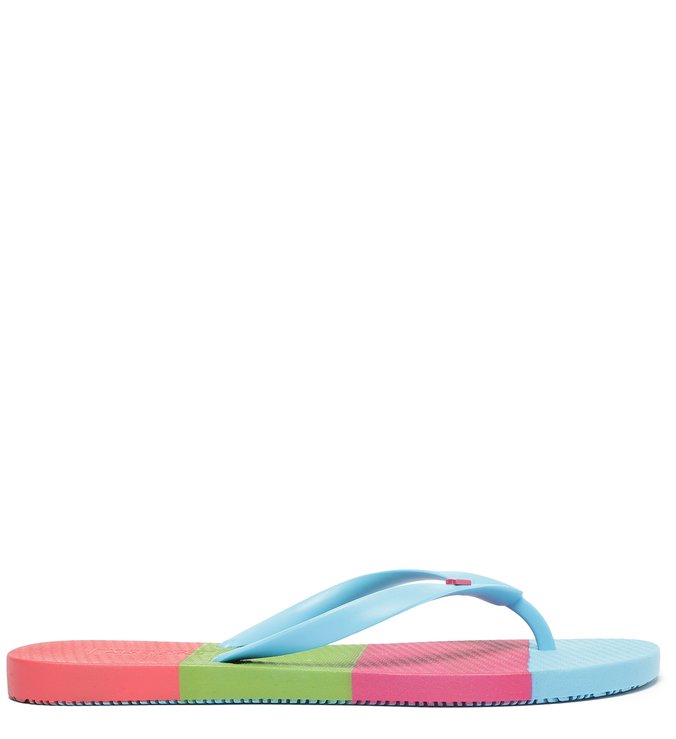 Chinelo de Dedo Injetado Multicolorido Brizza Azul