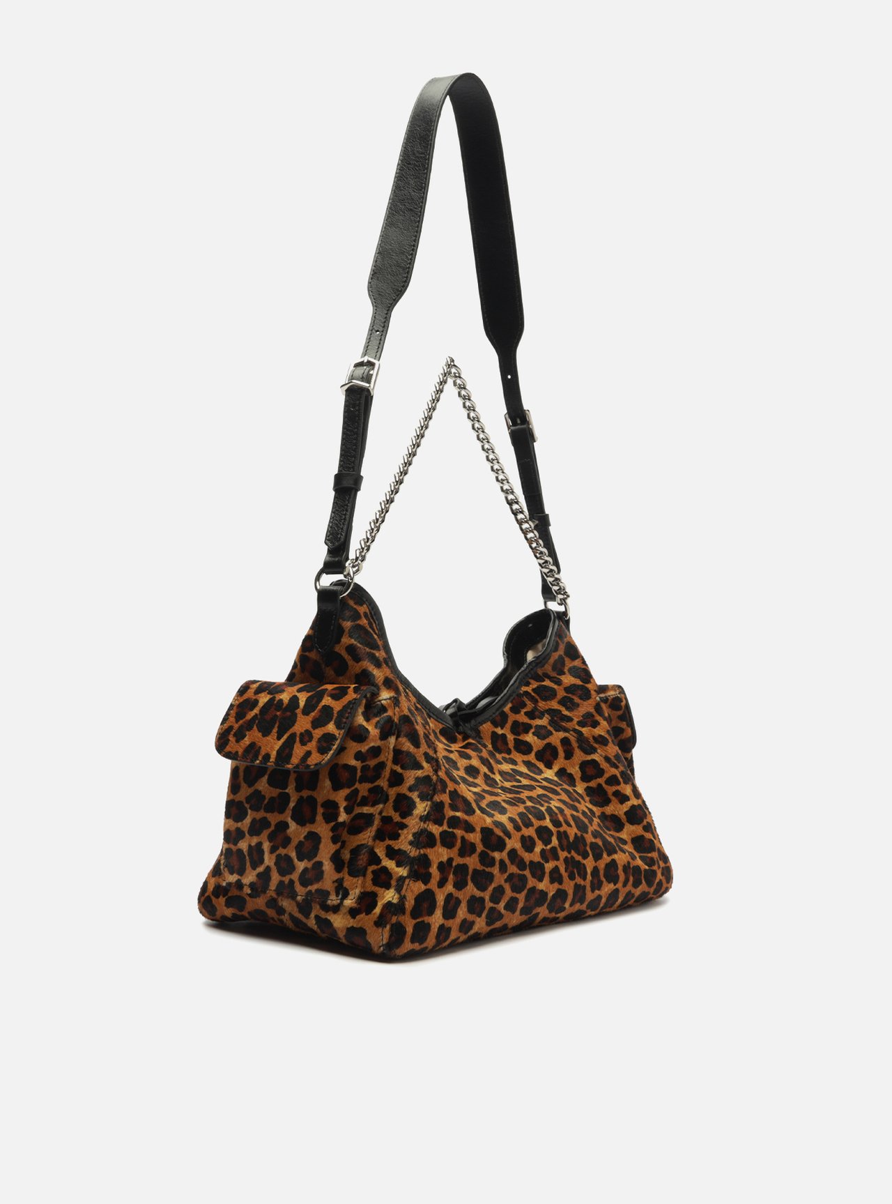 Bolsa Tiracolo Pelo Leopard Pequena Laço — foto 5