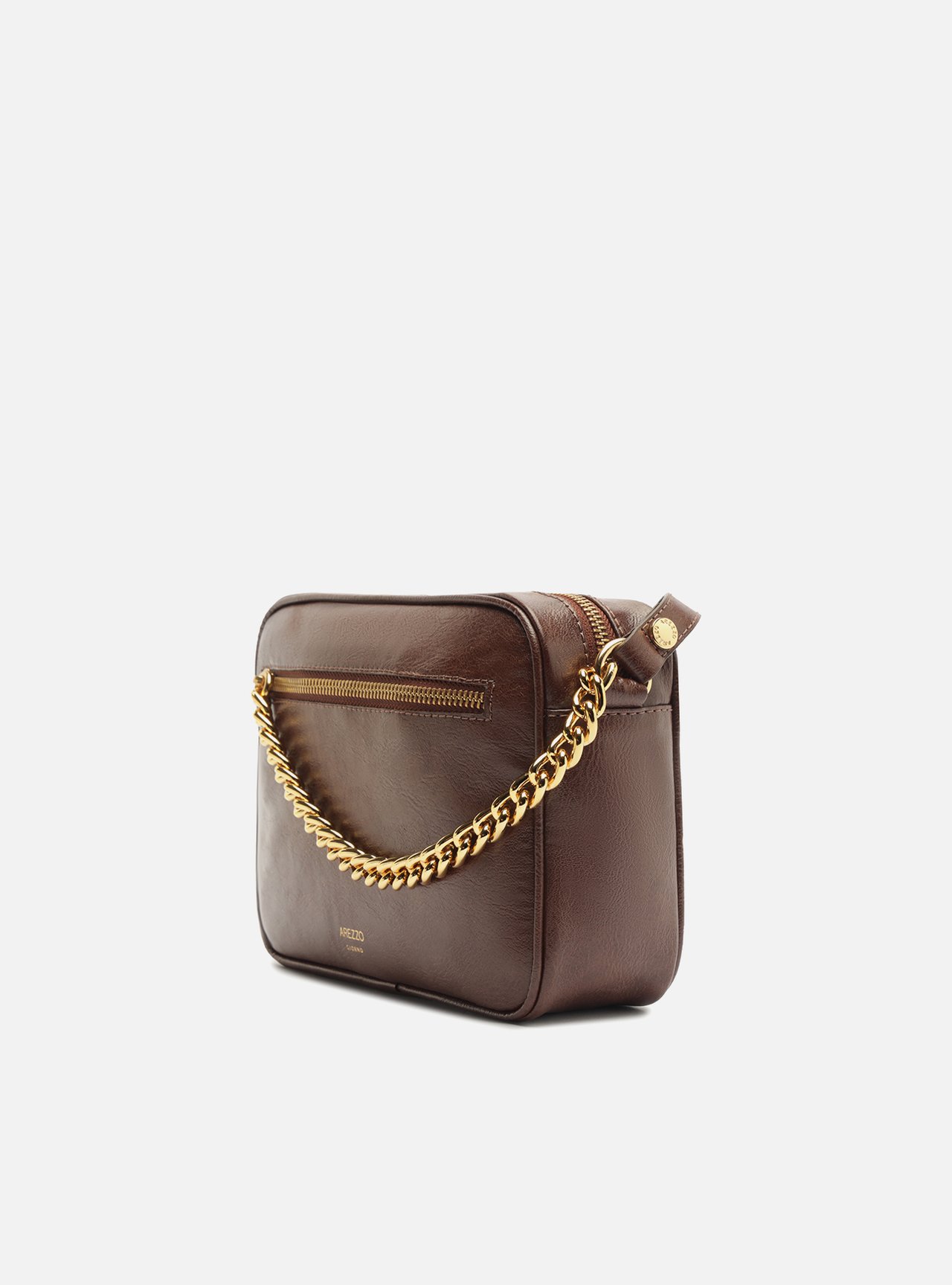 Bolsa Tiracolo Marrom Pequena Bolso Corrente — foto 2