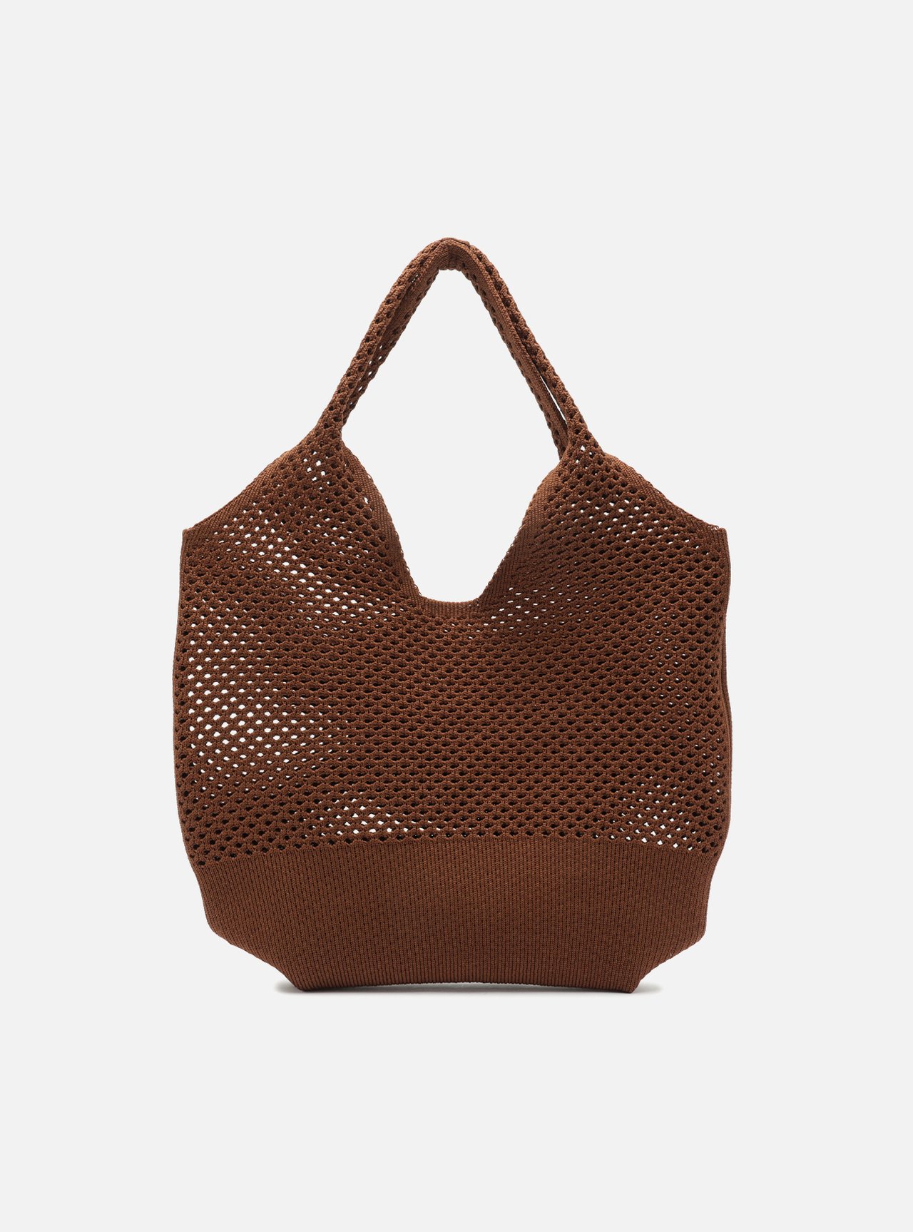 Bolsa Shopping Marrom Knit Média Brizza — foto 3