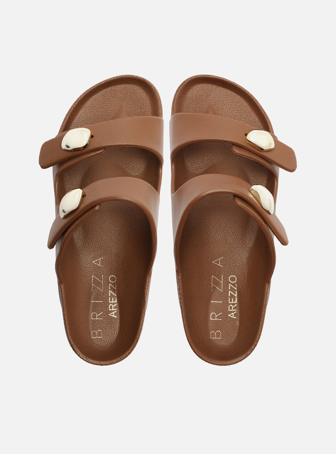 Sandália Papete Marrom Flatform Brizza — foto 3