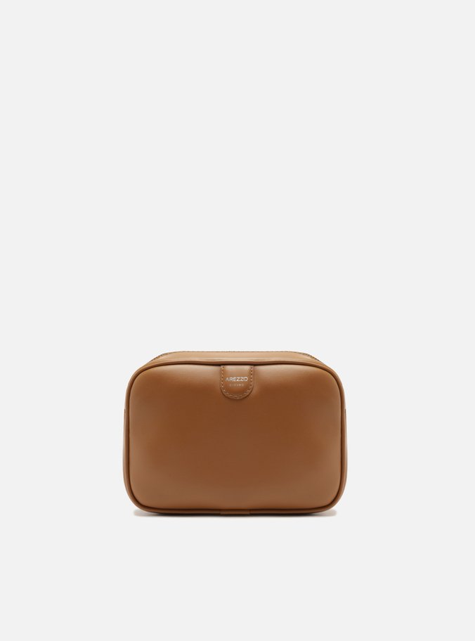 Bolsa Tiracolo Marrom Pequena Metais