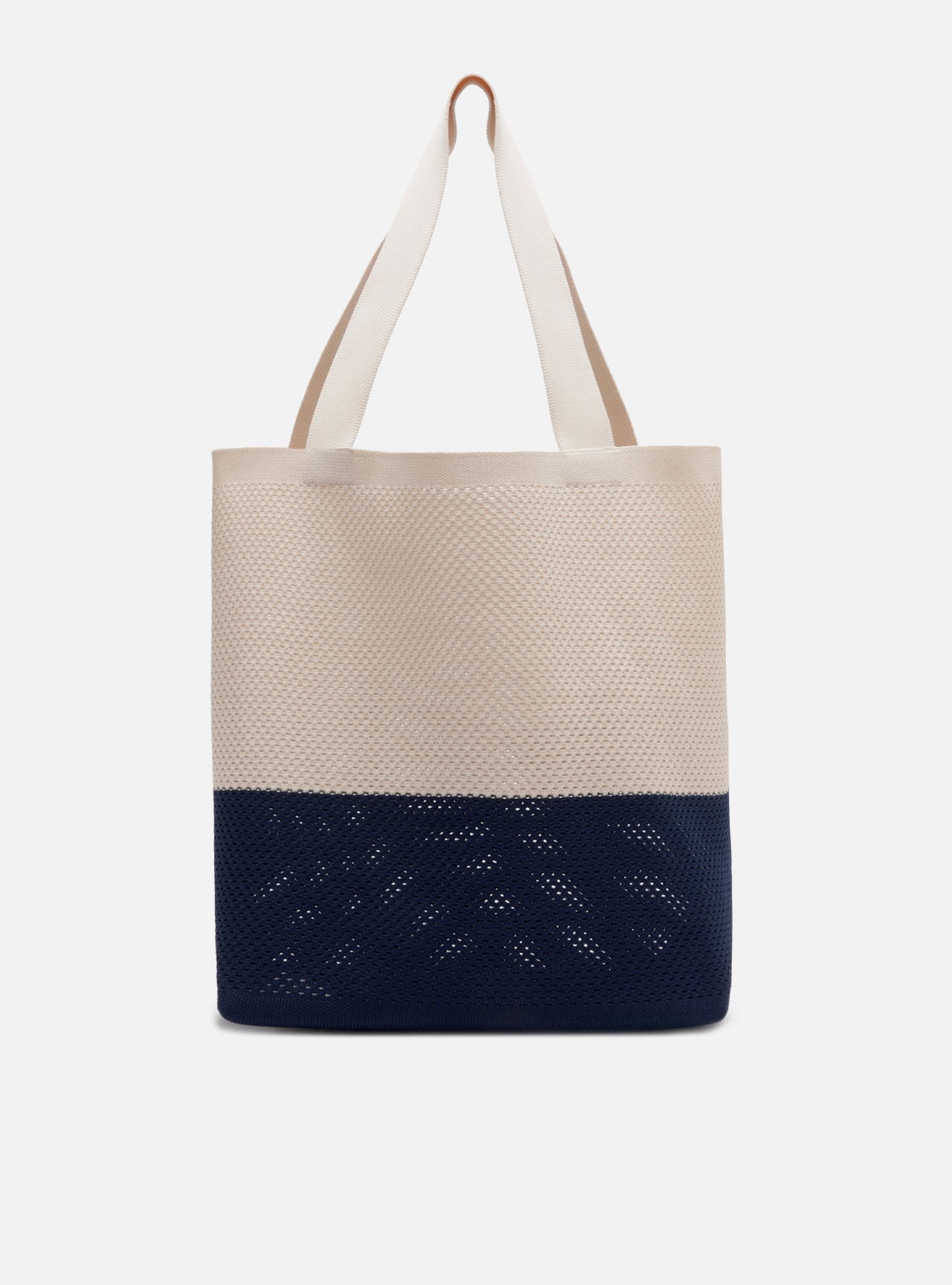 Bolsa Shopping Marinho Duo Crochê Média Brizza — foto 3