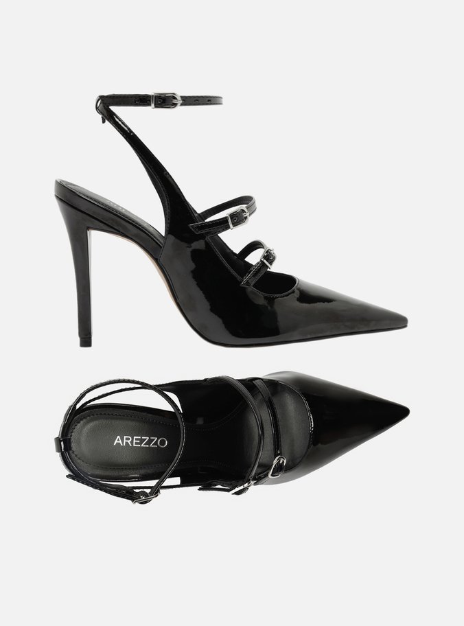 Scarpin Preto Salto Fino Alto