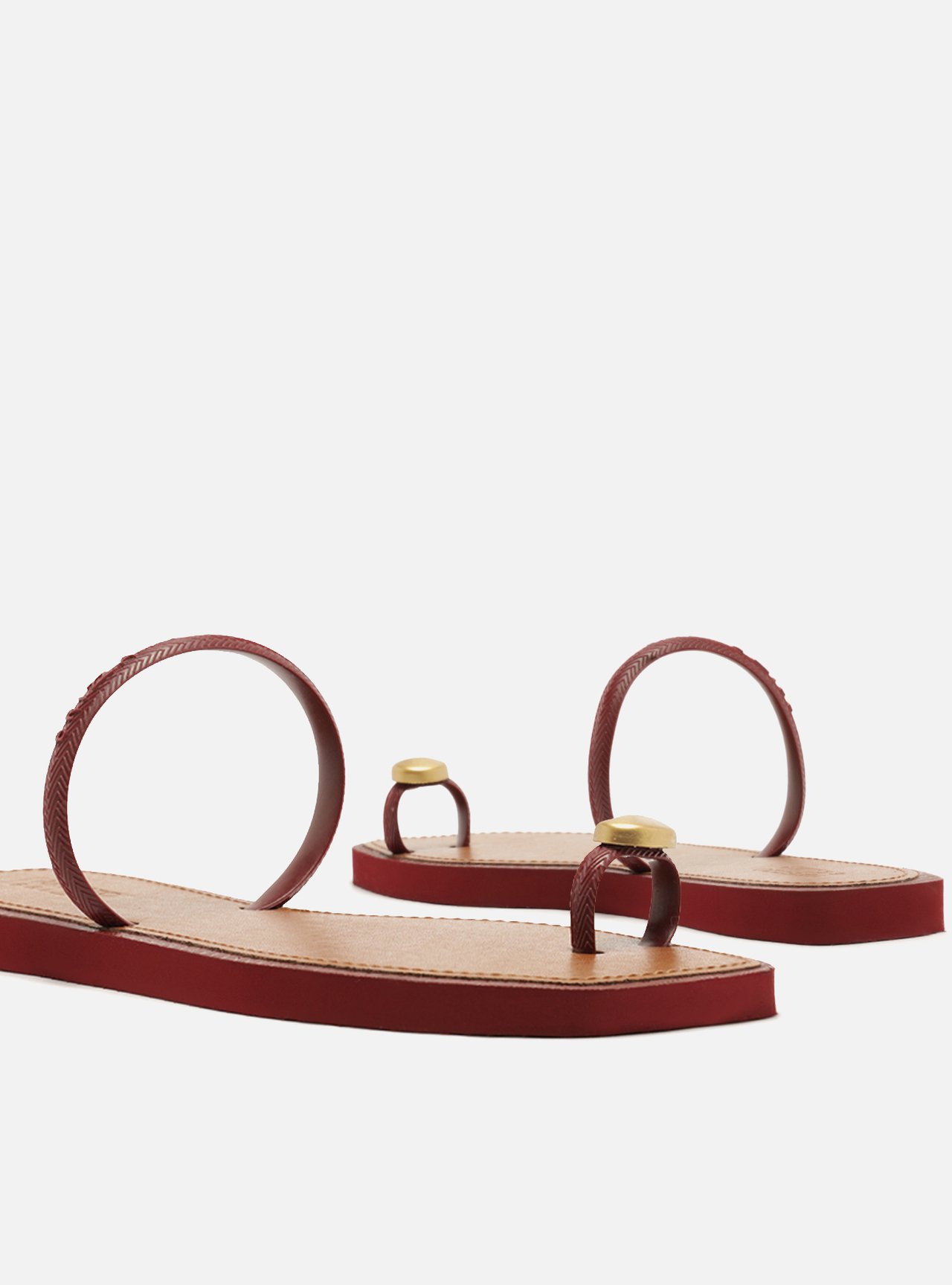 Chinelo de Dedo Vermelha Tira V Brizza — foto 4