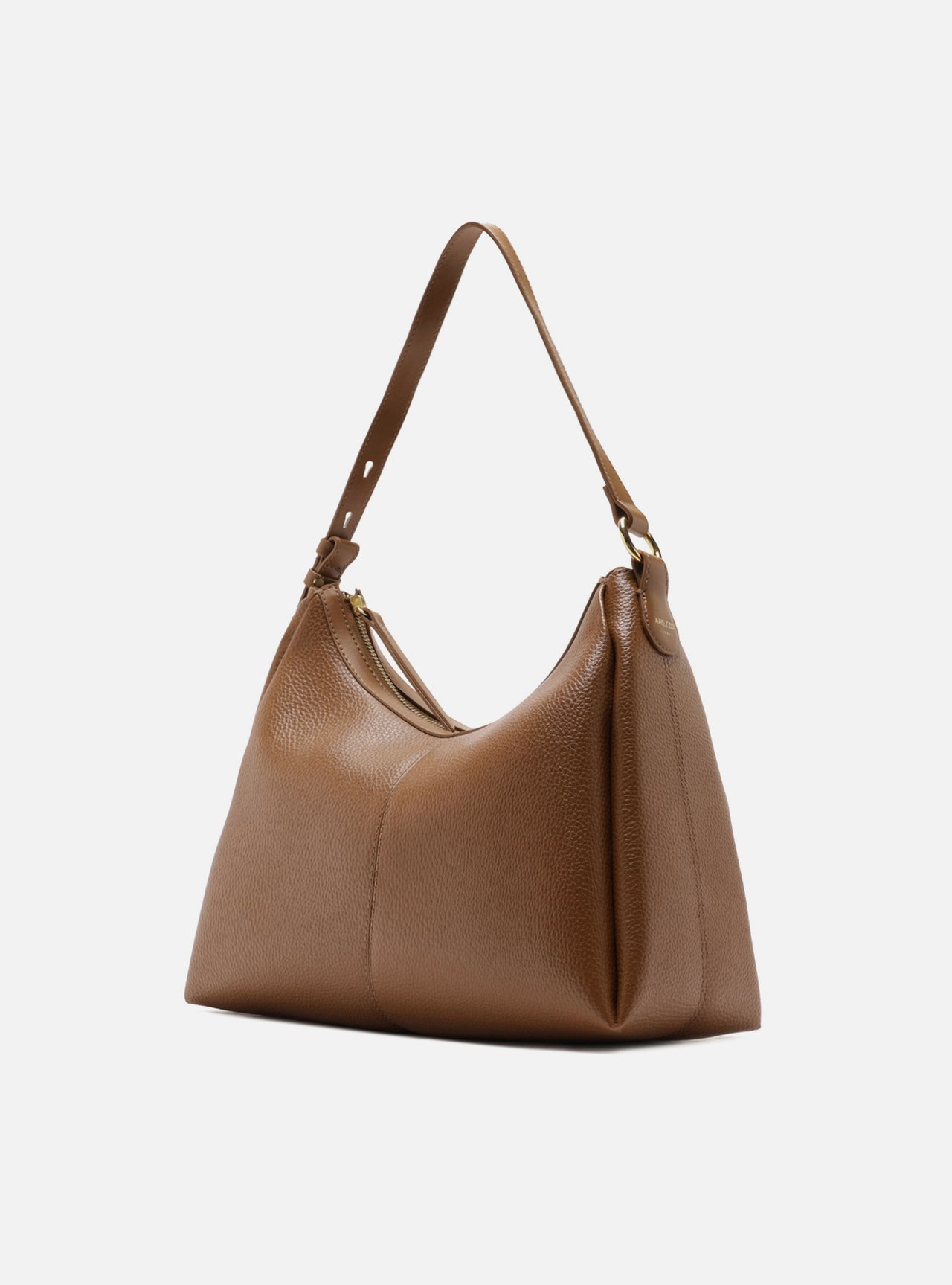 Bolsa Hobo Marrom Grande Texturizada Básica — foto 2