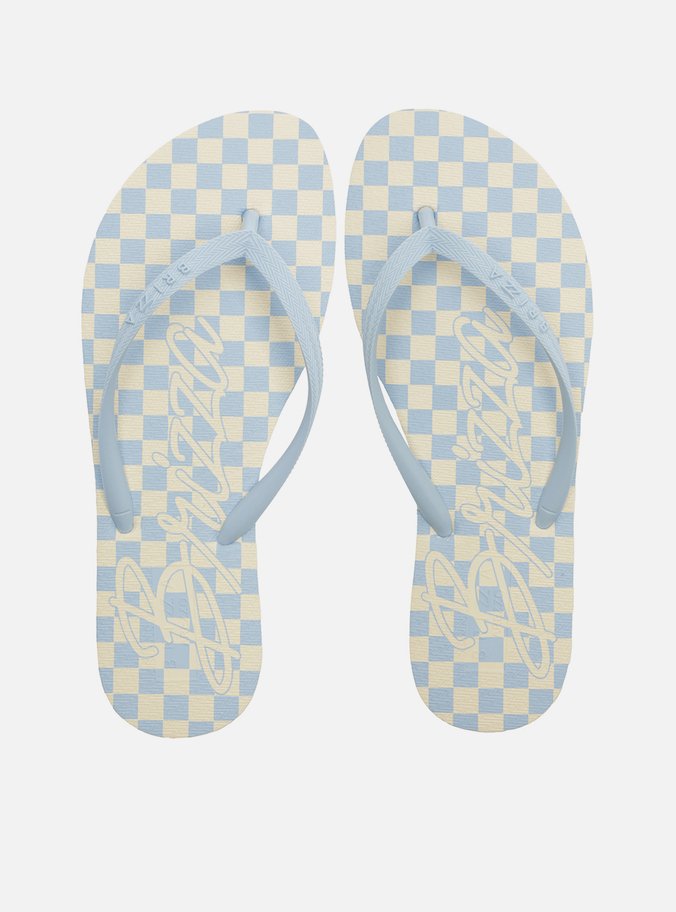 Chinelo de Dedo Azul Essential Xadrez