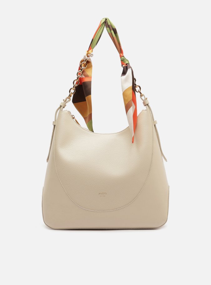 Bolsa Hobo Branca Grande Alça Lenço