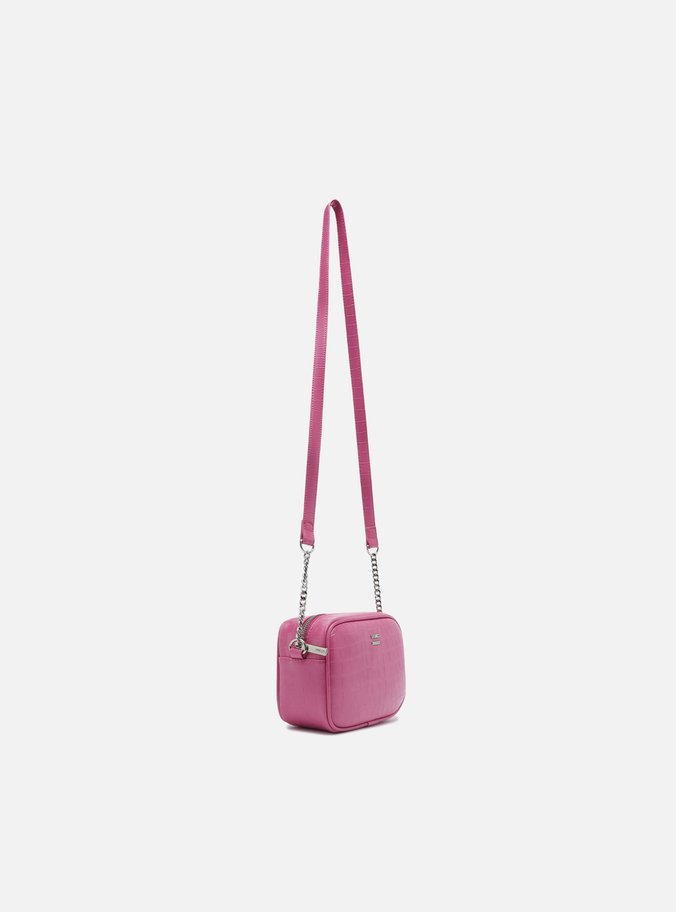 Bolsa Tiracolo Rosa Croco Pequena