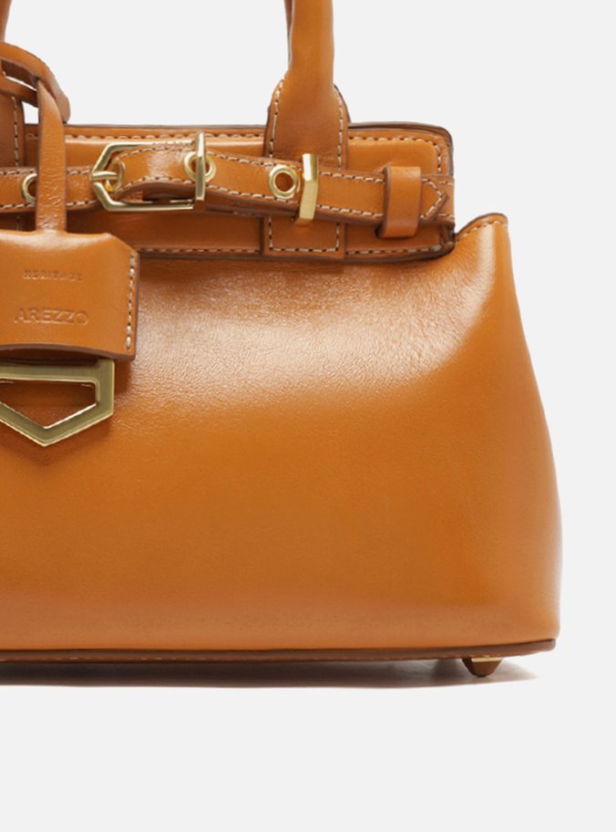 Bolsa Tote Caramelo Couro Pequena Bag Charm Victória