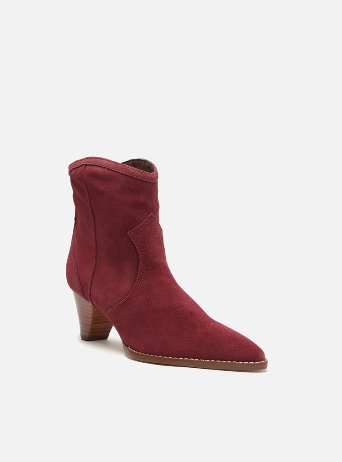 Bota Vermelha Camurcina Cano Curto Western