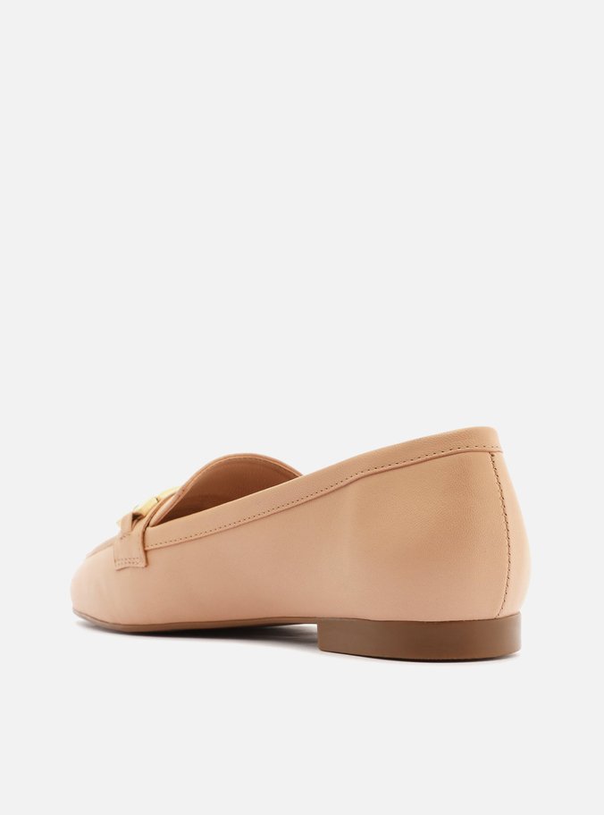 Mocassim Bege Couro Corrente Eloisa