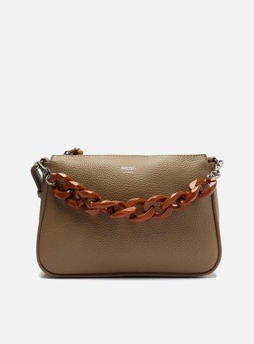 Bolsa Tiracolo Marrom Iara Pequena Modern Taupe