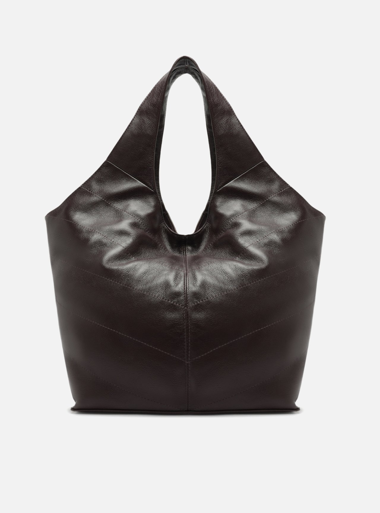Bolsa Hobo Marrom Couro Ísis Grande — foto 3