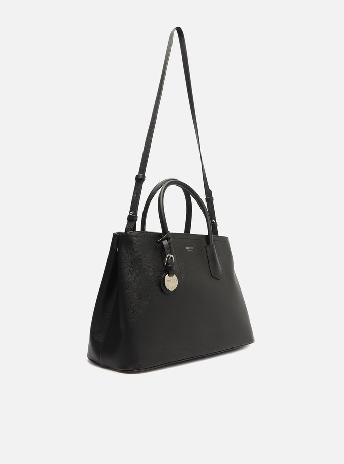 Bolsa Tote Preta Giorno Grande Bag Charm